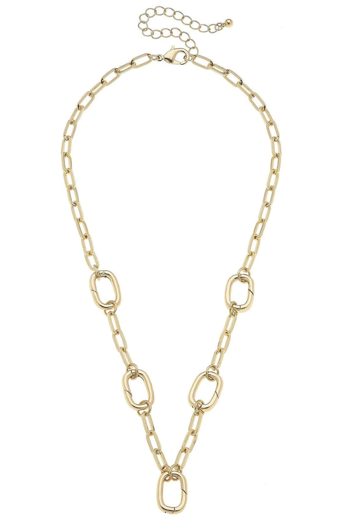 Avery Multi-Charm Collector Necklace Base in Shiny Gold By Canvas