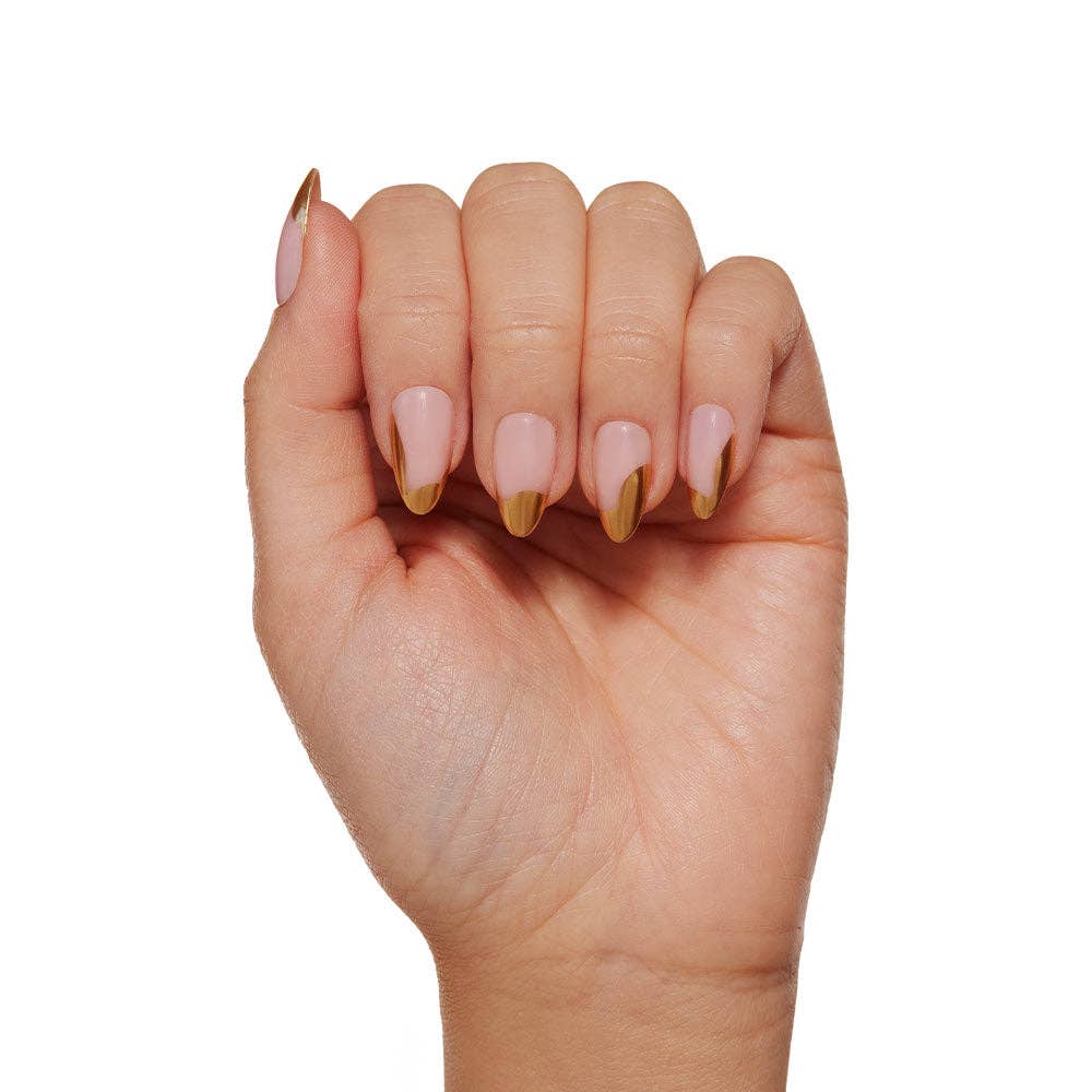 Golden Touch Short Almond Press-On Nails by Glamnetic
