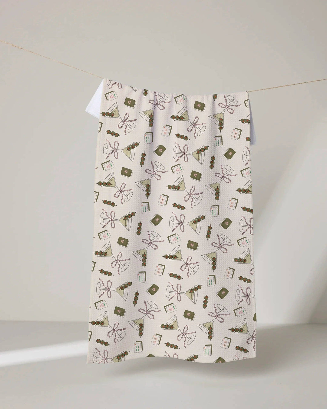 Martini Tiles Tea Towel by Geometry
