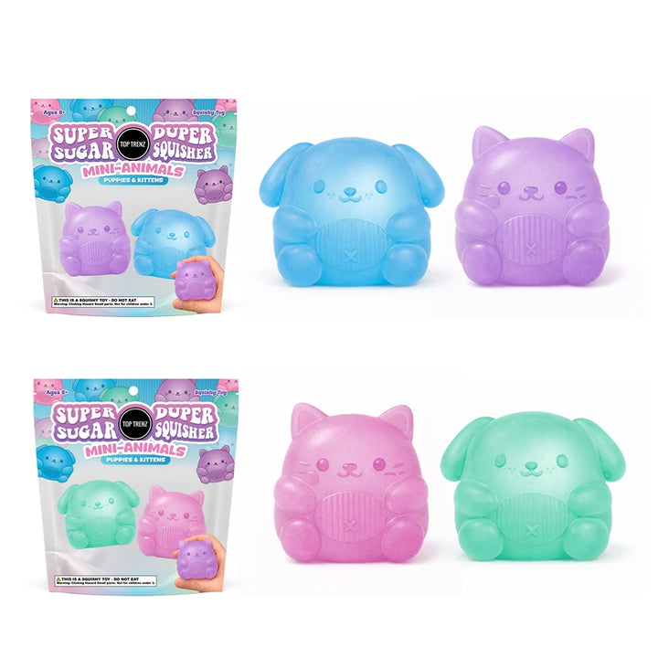 Super Duper Sugar Squisher - Mini Kitty & Puppy