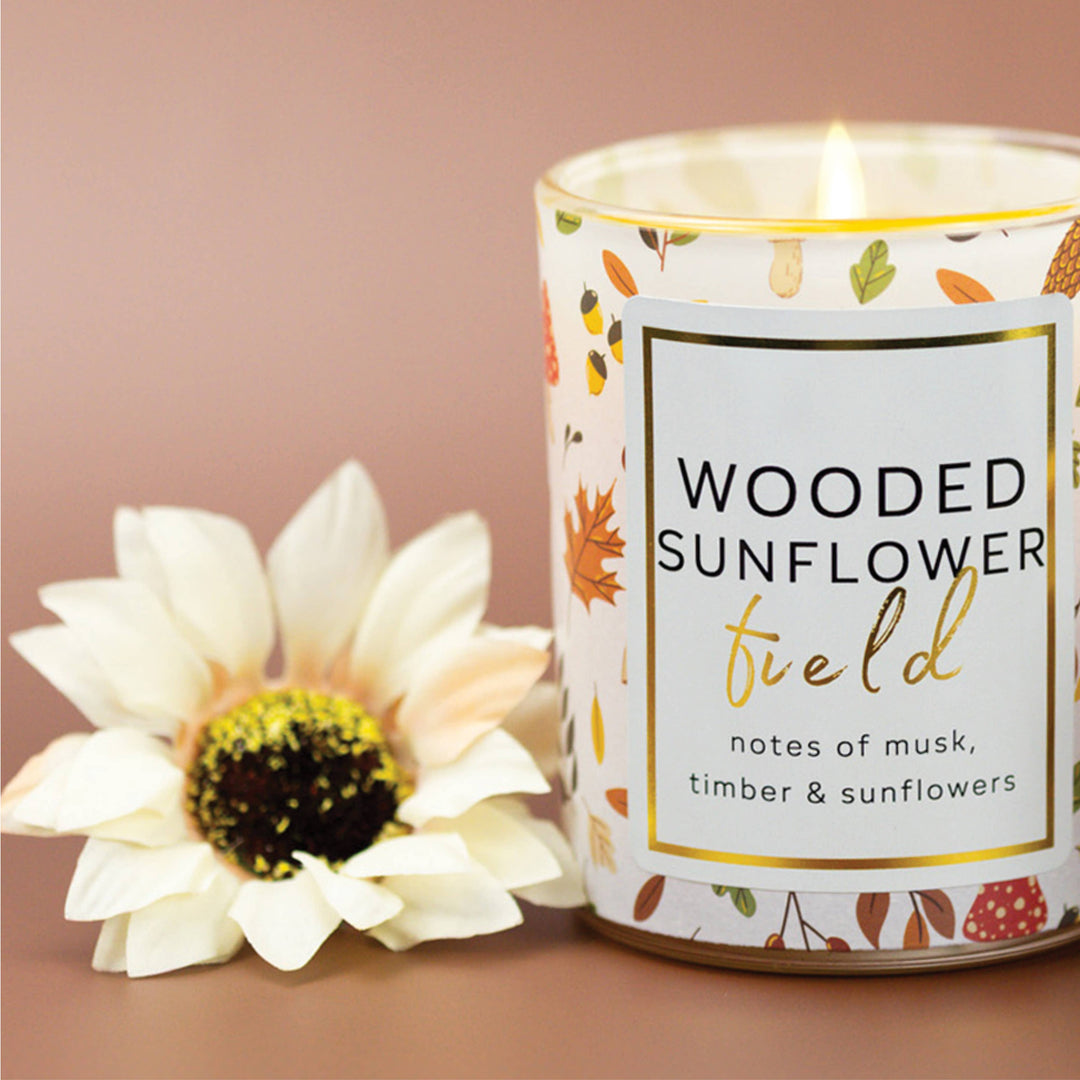 Wooded Sunflower Field 10oz Candle
