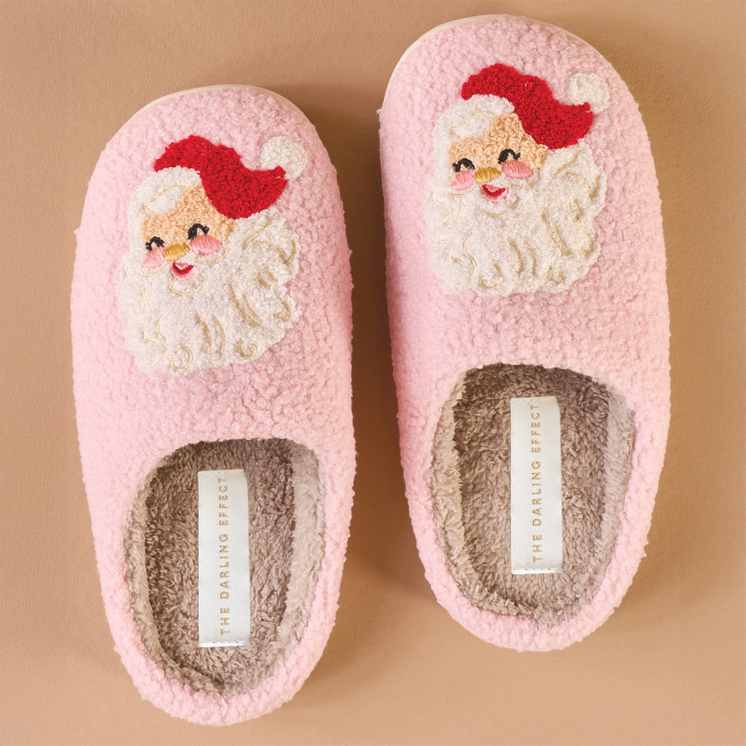 Santa Pink Slippers by the Darling Effect