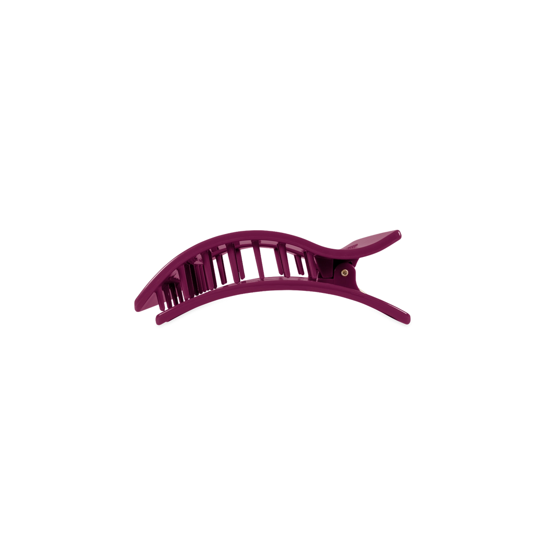 Small Teleties Flat Rectangle Clip - Mulberry