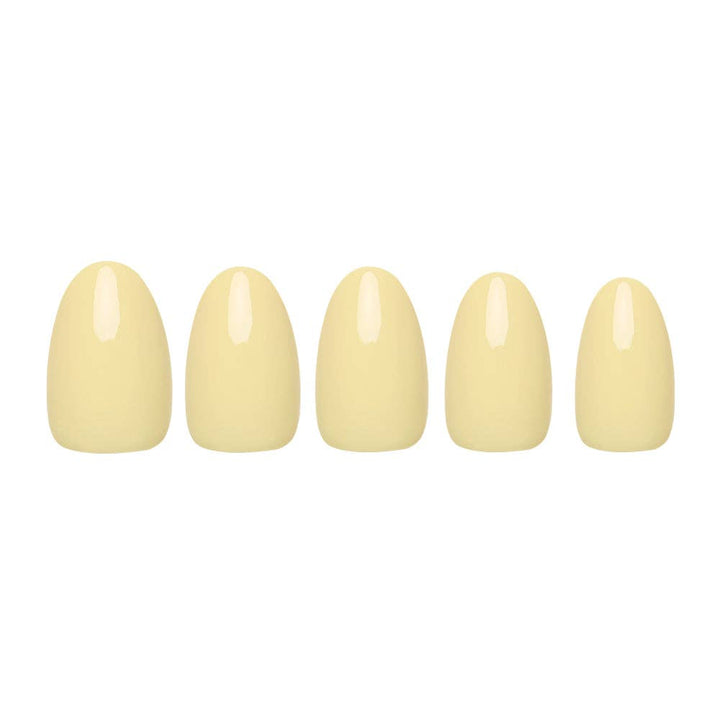Pastel Yellow Short Oval Press-On Nails by Glamnetic