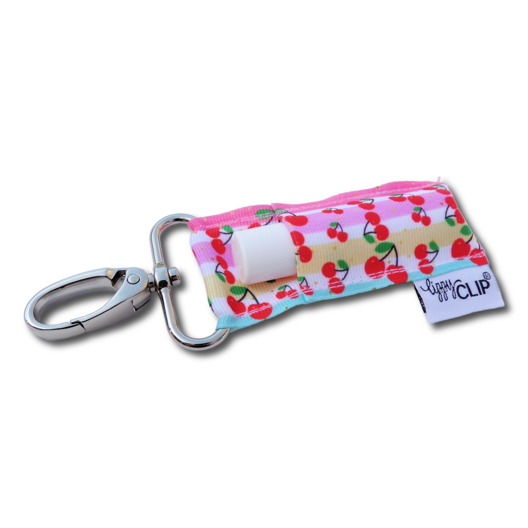 Cherries and Stripes LippyClip® Lip Balm Holder (PREORDER: Ships in 2-3 Weeks)