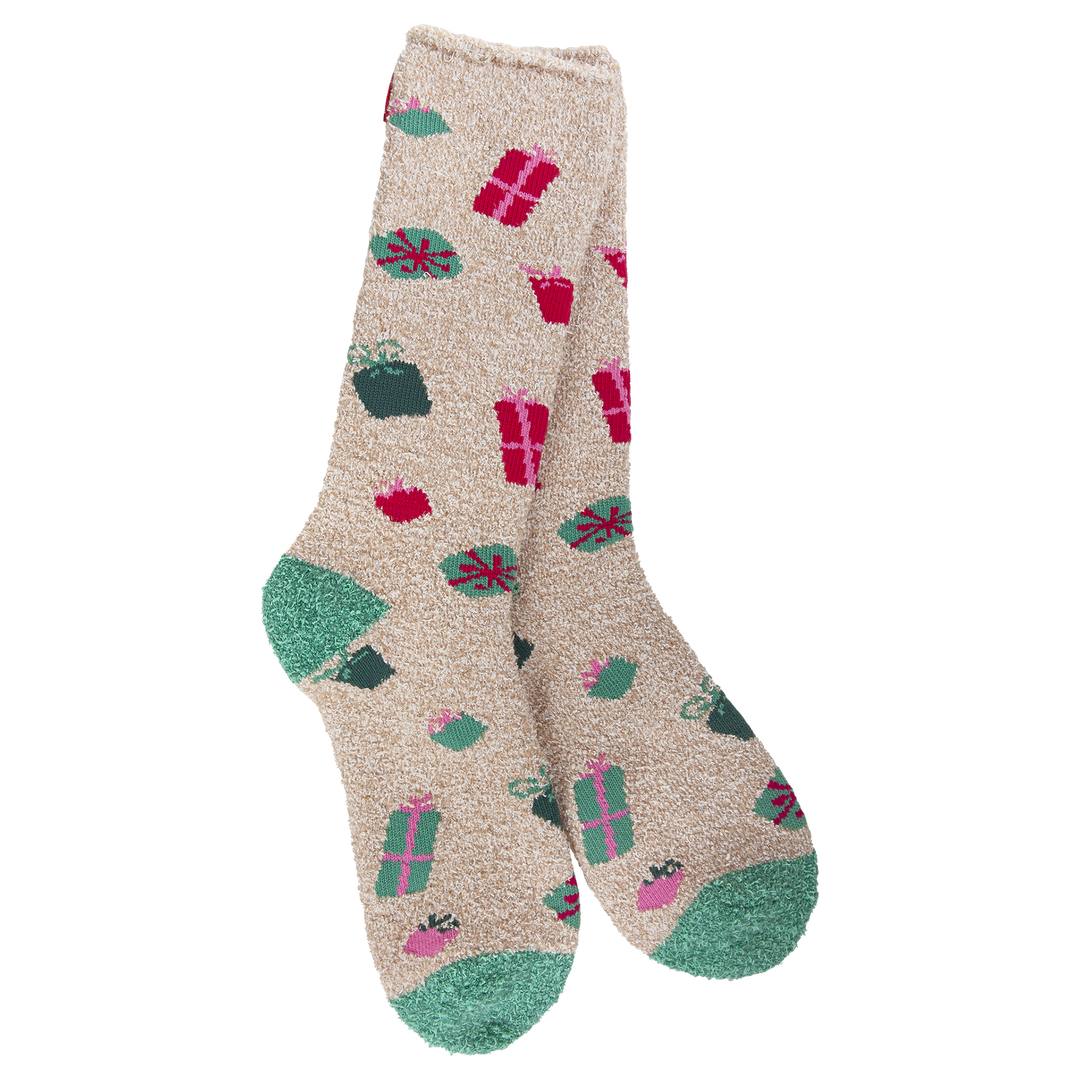 Christmas Presents Cozy Crew Socks by World's Softest Socks