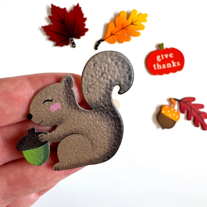 Fall Squirrel Magnet by Roeda