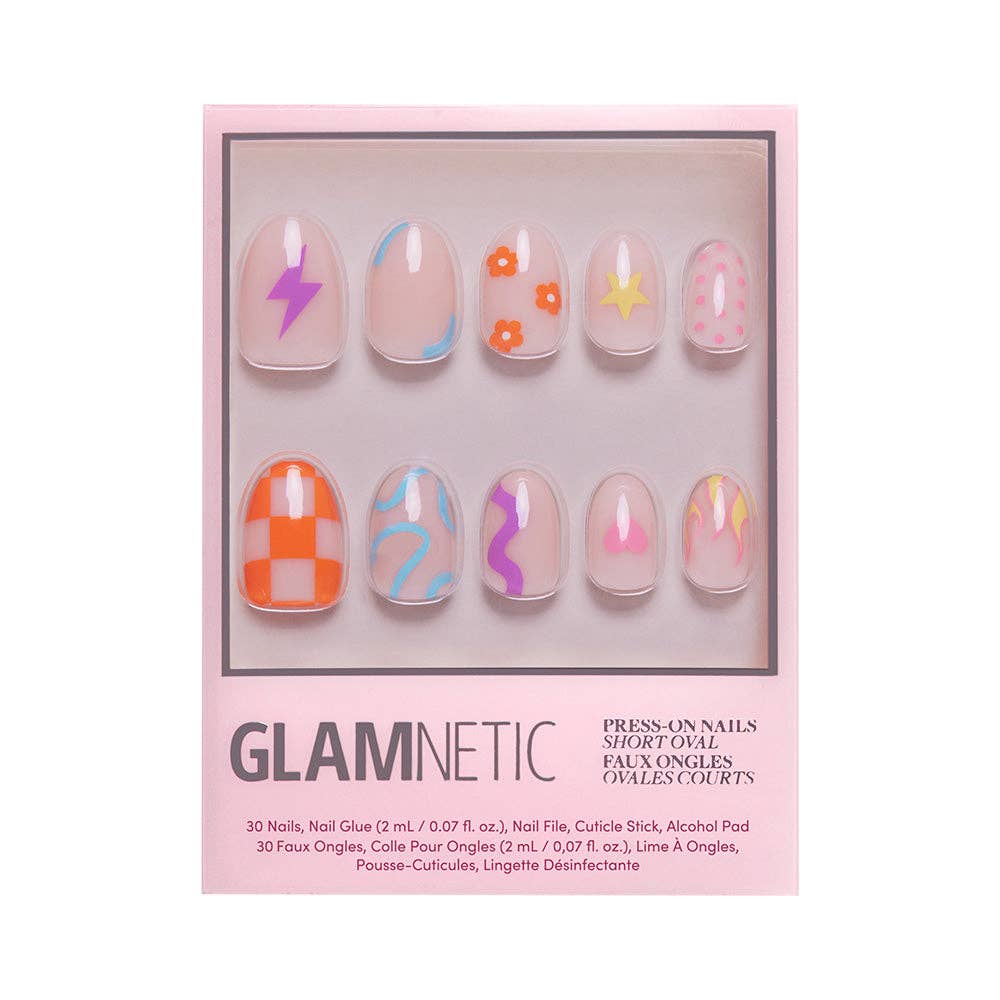Wild Child Short Oval Press-On Nails by Glamnetic