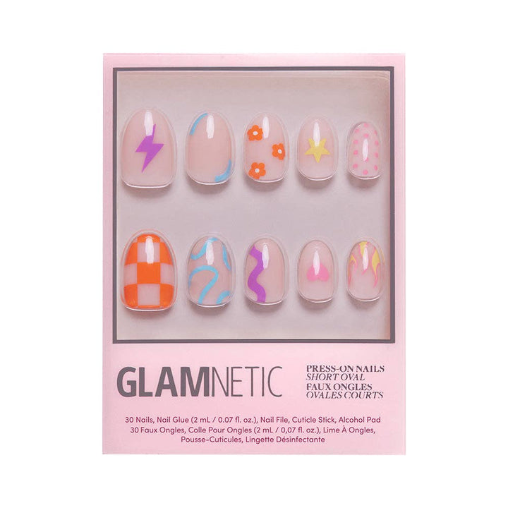 Wild Child Short Oval Press-On Nails by Glamnetic
