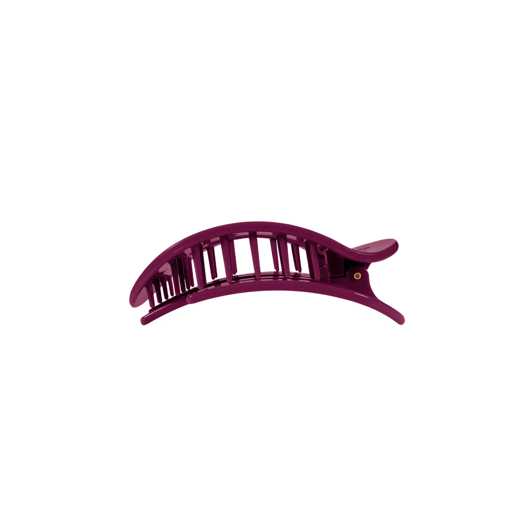 Small Teleties Flat Oval Clip - Mulberry