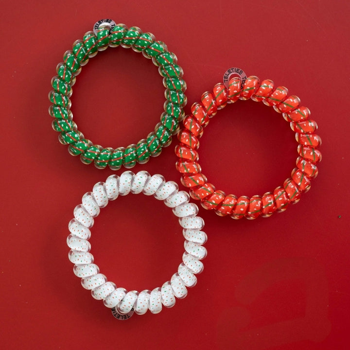 Teleties Hair Tie - Large Band Pack of 3 - Holiday Confetti (Ships in 1-2 Weeks)