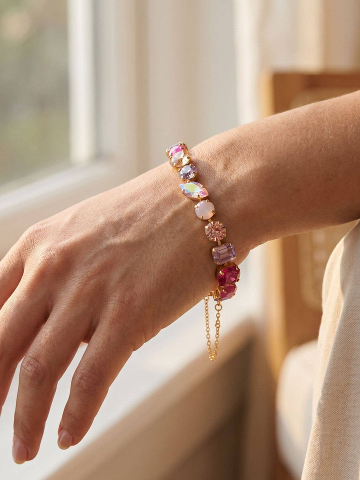 Teddy Tennis Bracelet - Pink by Sorrelli