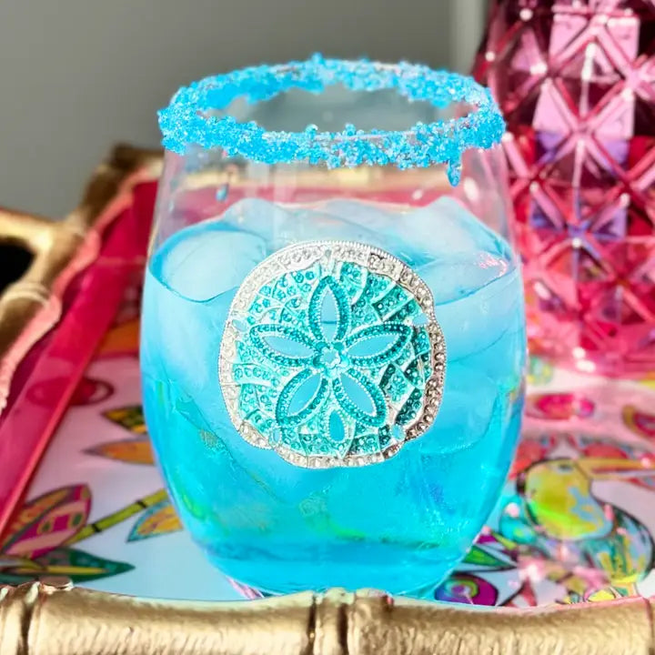 JUNE PREORDER: Sand Dollar Stemless by the Queens Jewels (Ships in 2-3 Weeks)