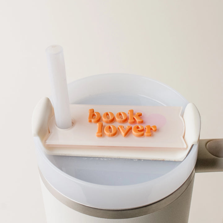 Tumbler Lid Tag - 'Book Lover' by the Darling Effect
