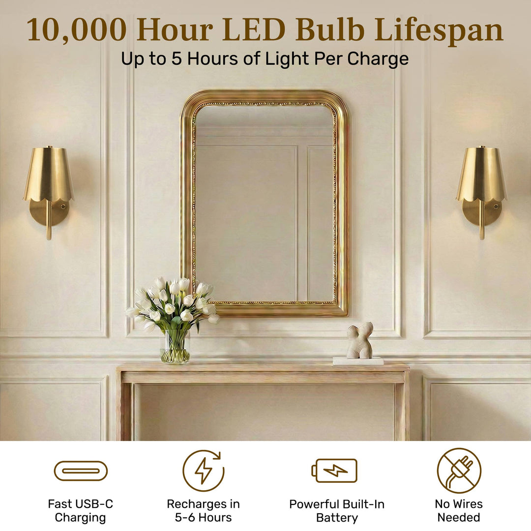 Bell & Howell Set of 2 Rechargeable Wall Sconces