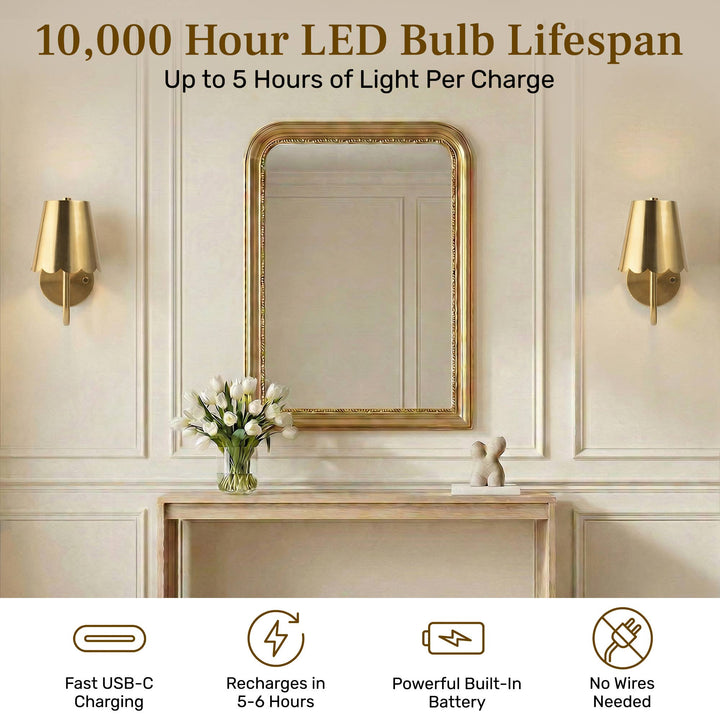 Bell & Howell Set of 2 Rechargeable Wall Sconces
