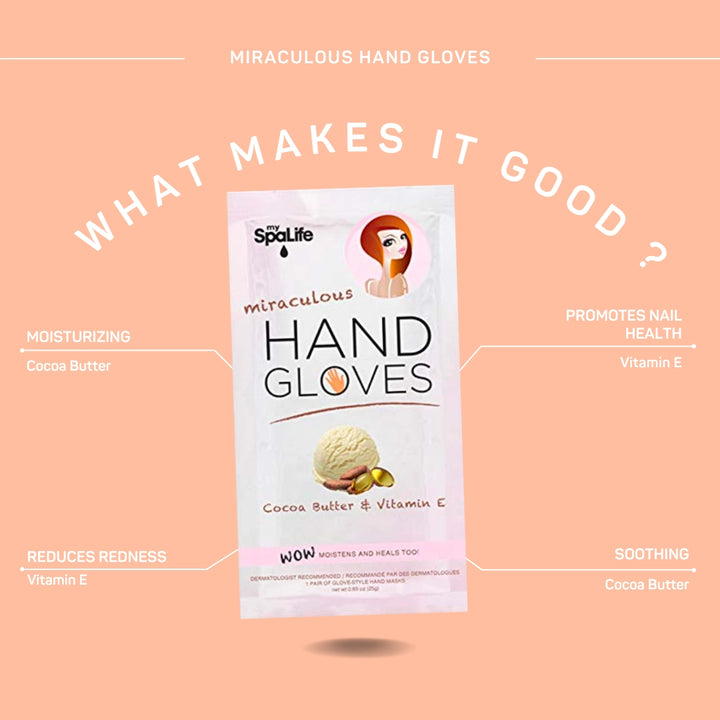 Moisturizing Hand Gloves - Cocoa Butter & Vitamin E Infused