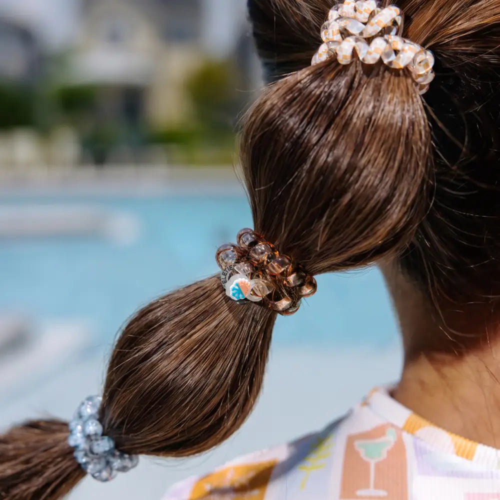 Teleties Hair Tie - Large Band Pack of 3 - Lain Snow Island Threads (Ships Next Week)