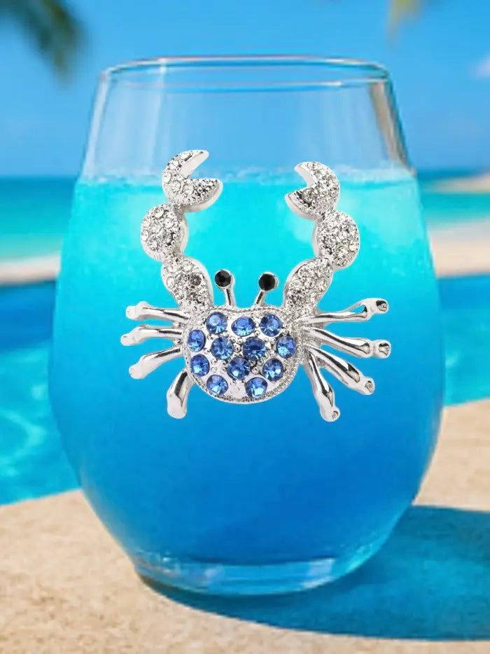 JUNE PREORDER: Blue Crab Stemless by the Queens Jewels (Ships in 2-3 Weeks)