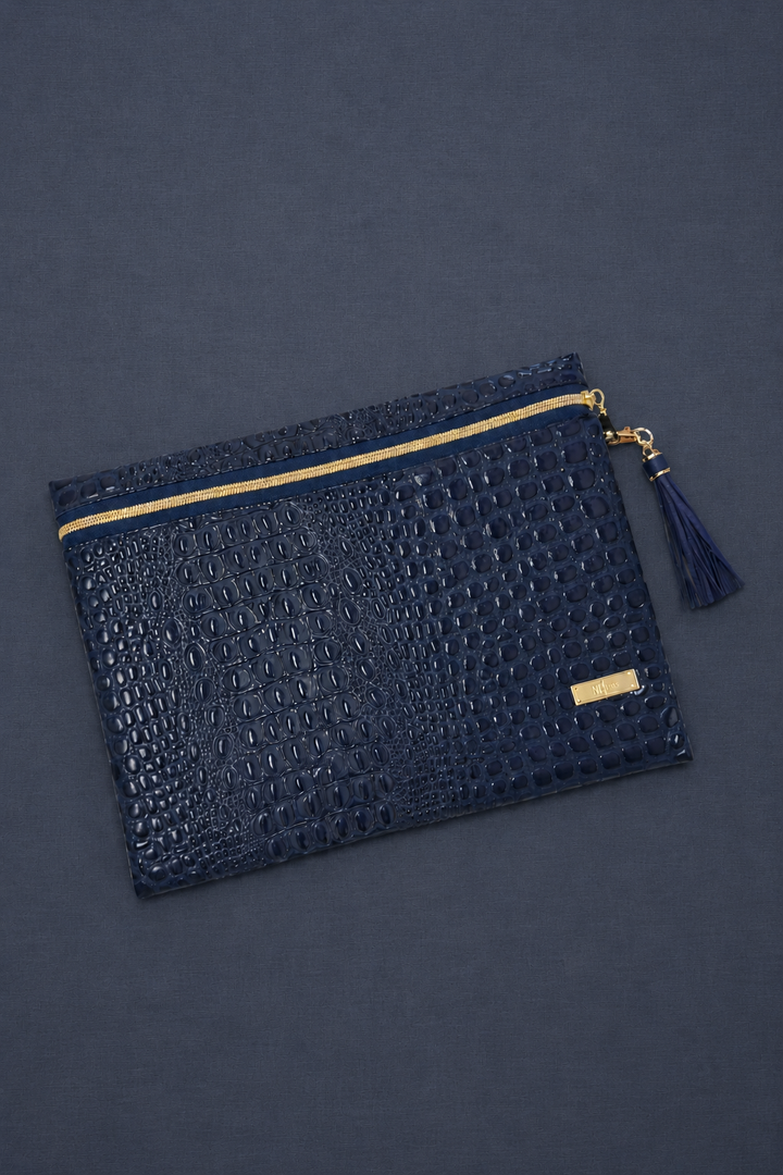 MJ VAULT RELEASE: Luxe Navy Bubble Gator by Makeup Junkie (Ships in 5-6 Weeks)