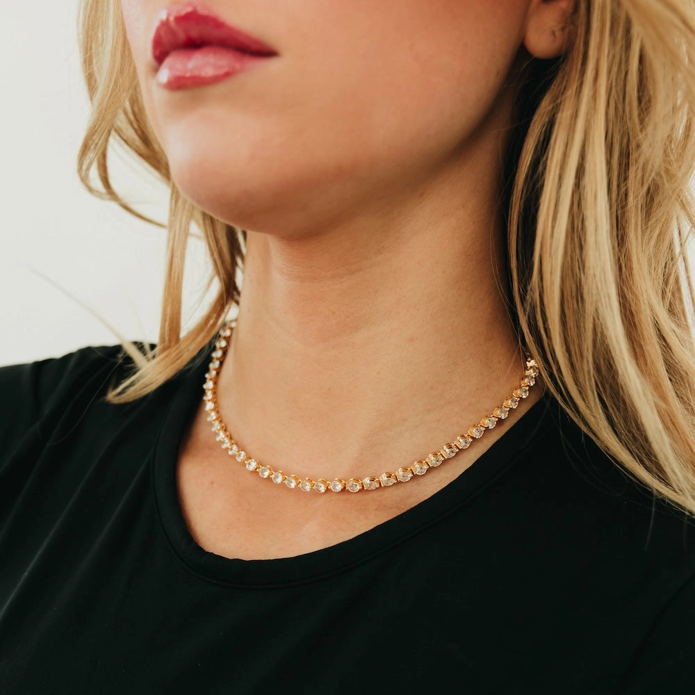 Luxe Frosted in Diamonds Choker Necklace by Pretty Simple