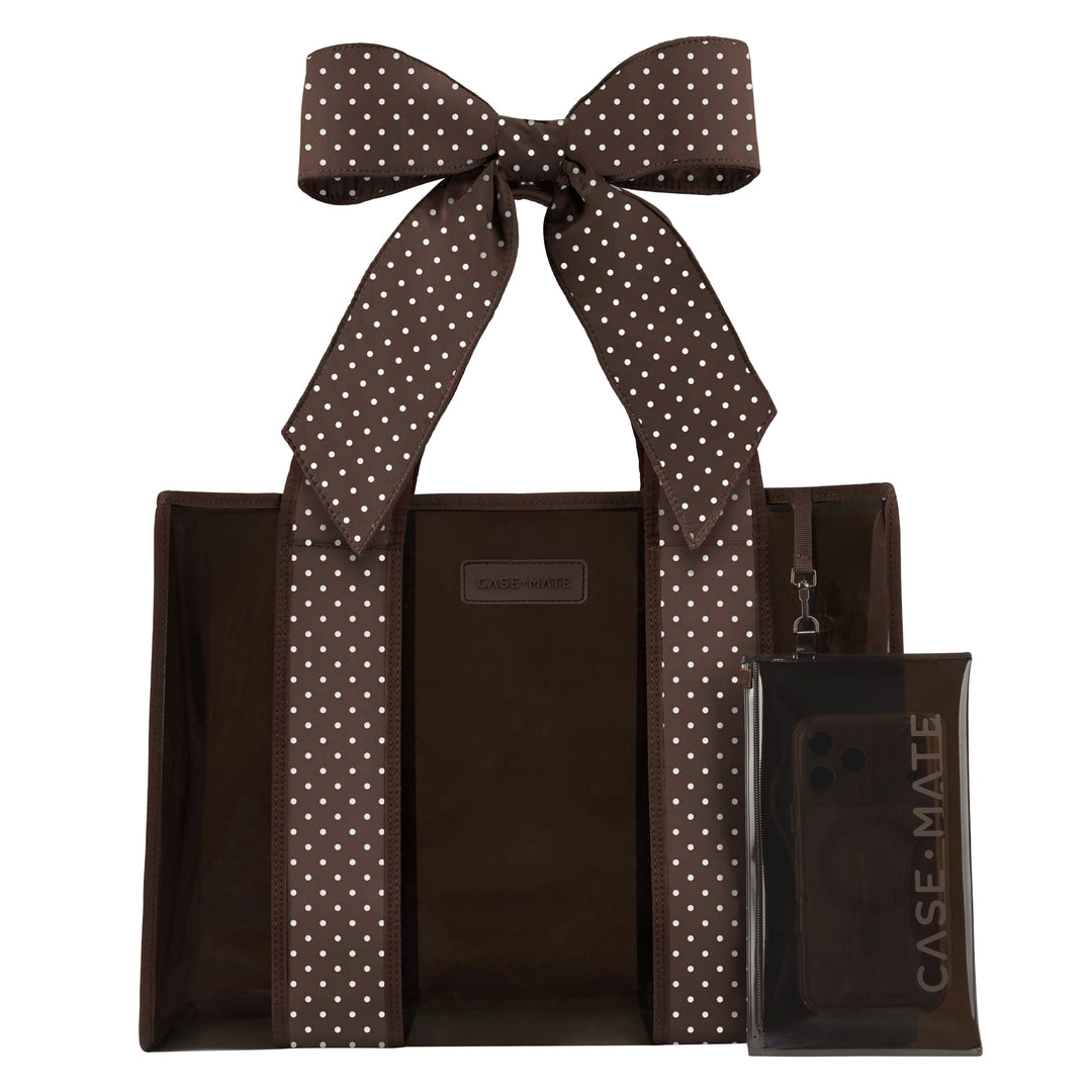 Jelly Tote &amp; Phone Pouch - Espresso Polka Dot by Case-Mate
