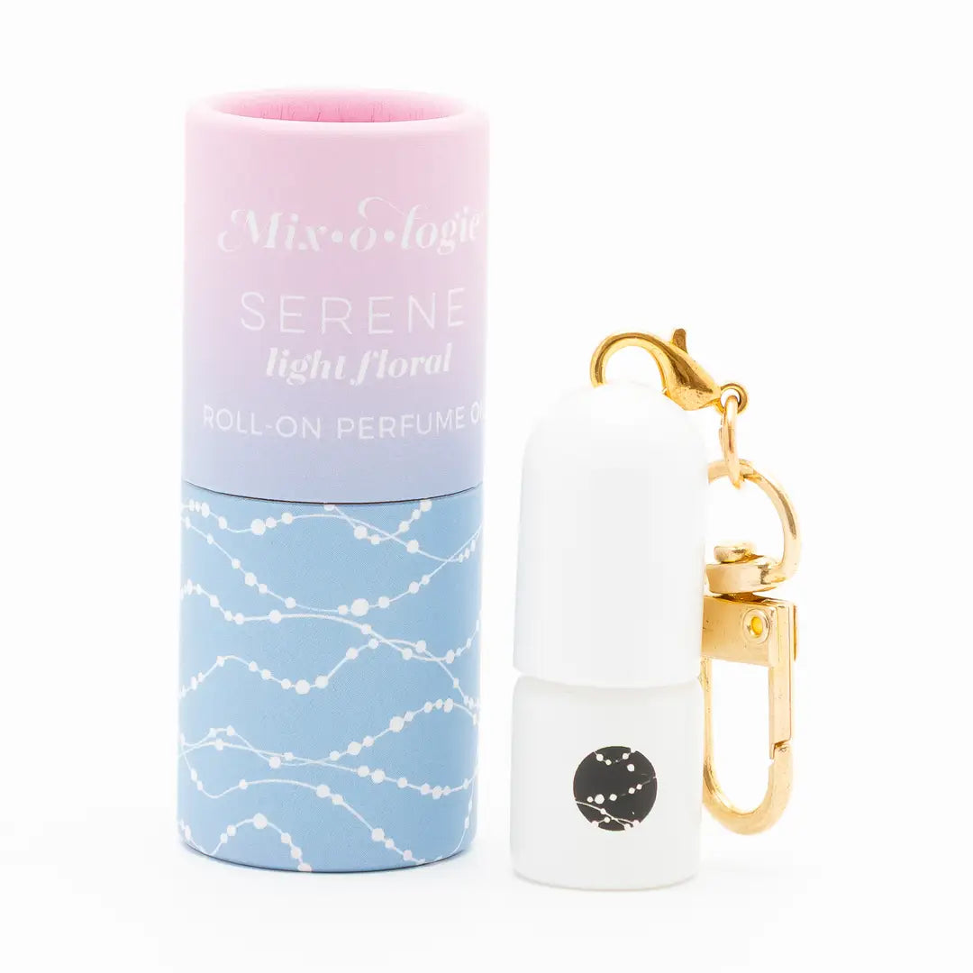 Serene (Light Floral) Mini Keychain Rollerball By Mixologie (Ready To Ship)