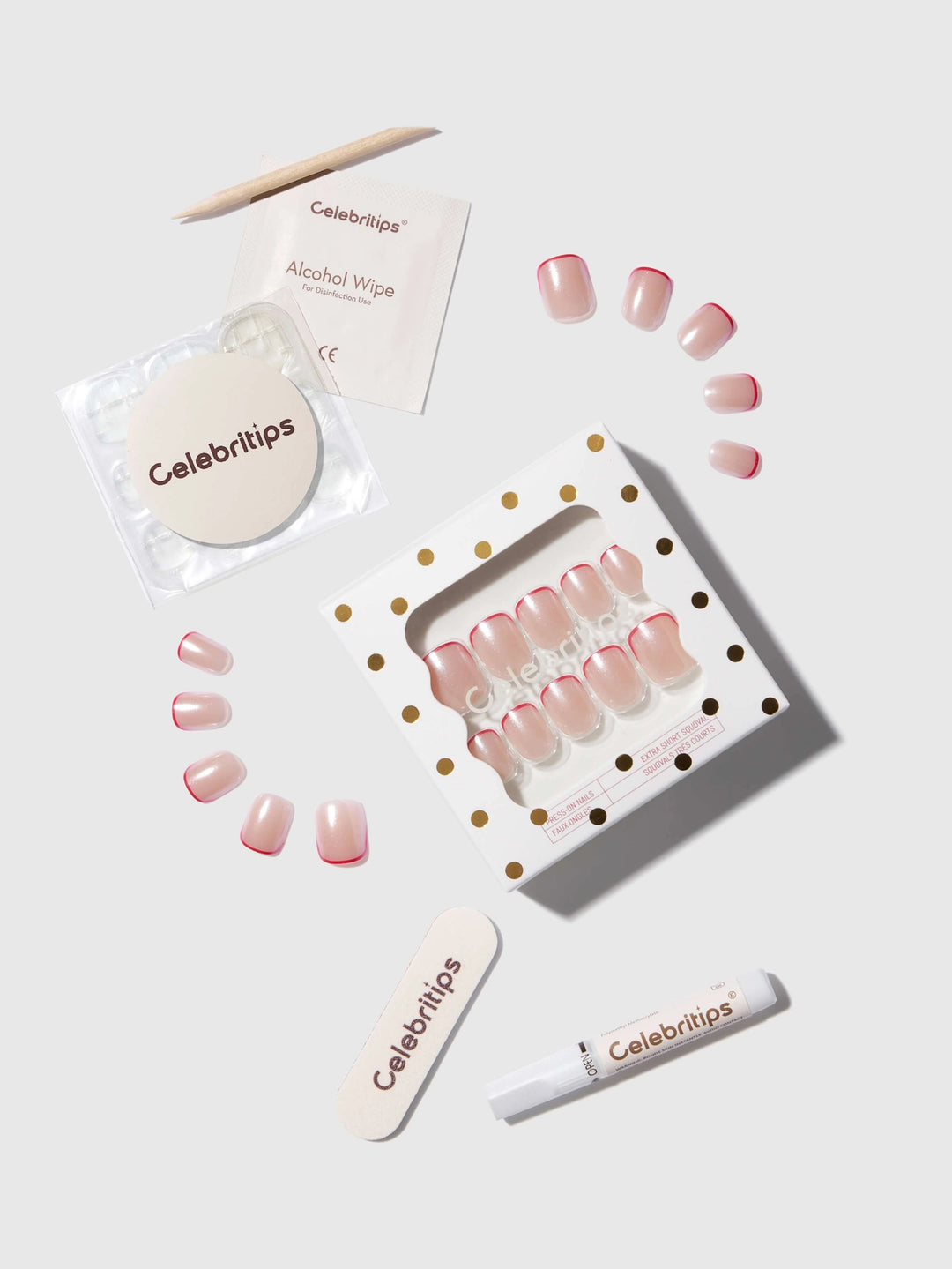 Micro Cherry Glaze Press-On Nails by Celebritips