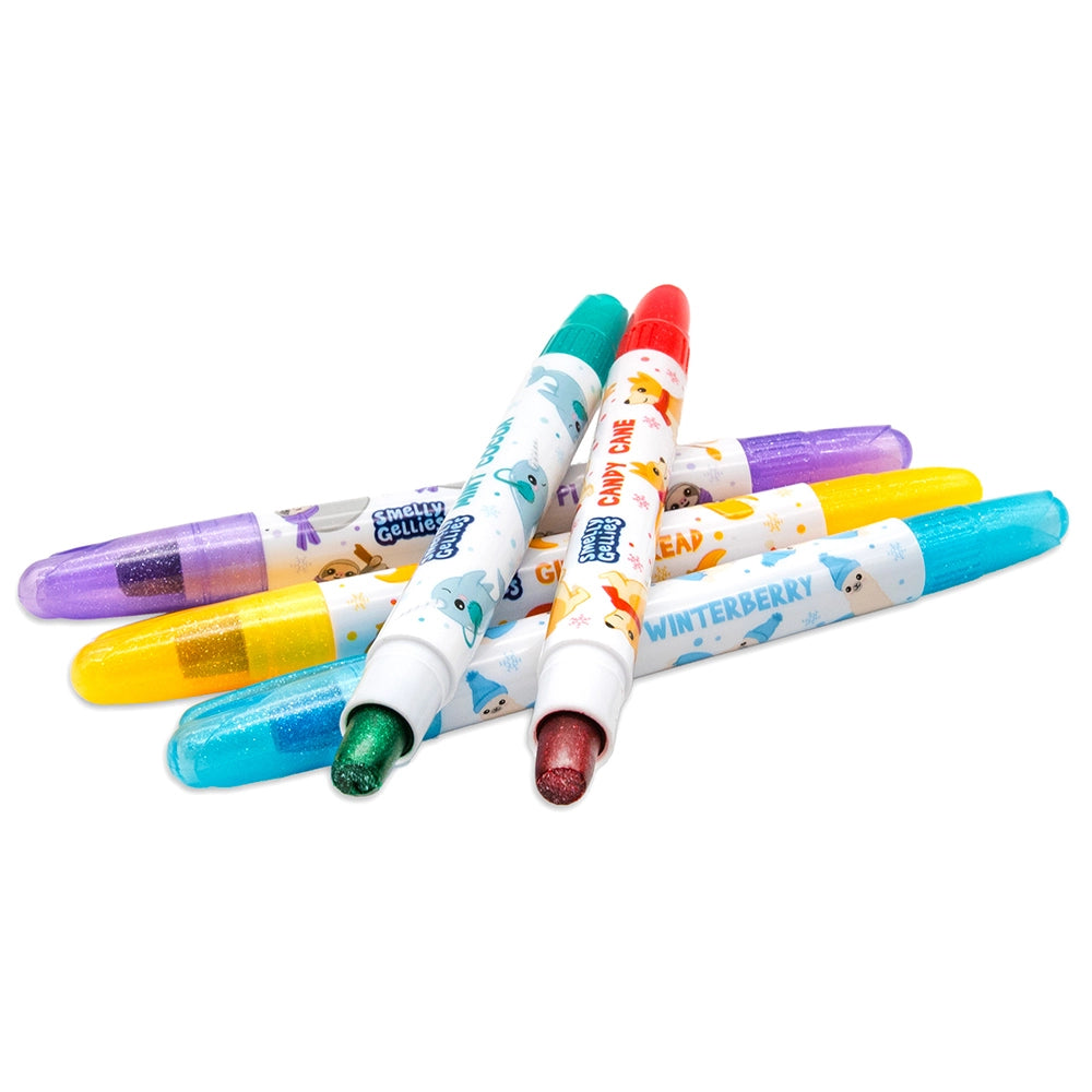 Holiday-Scented Glitter Gel Coloring Sticks