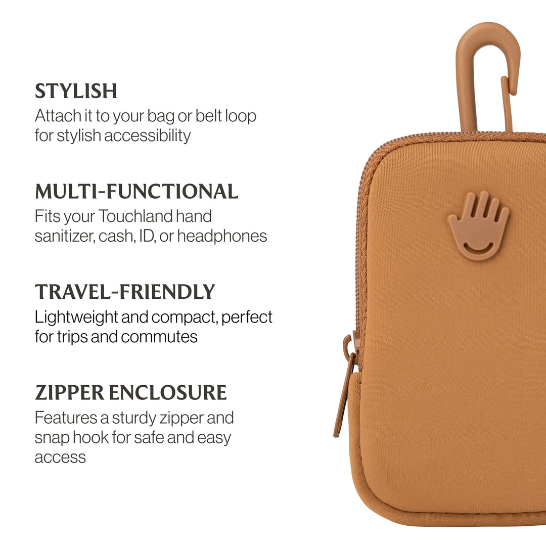 Touchette Hand Sanitizer Pouch - Caramel