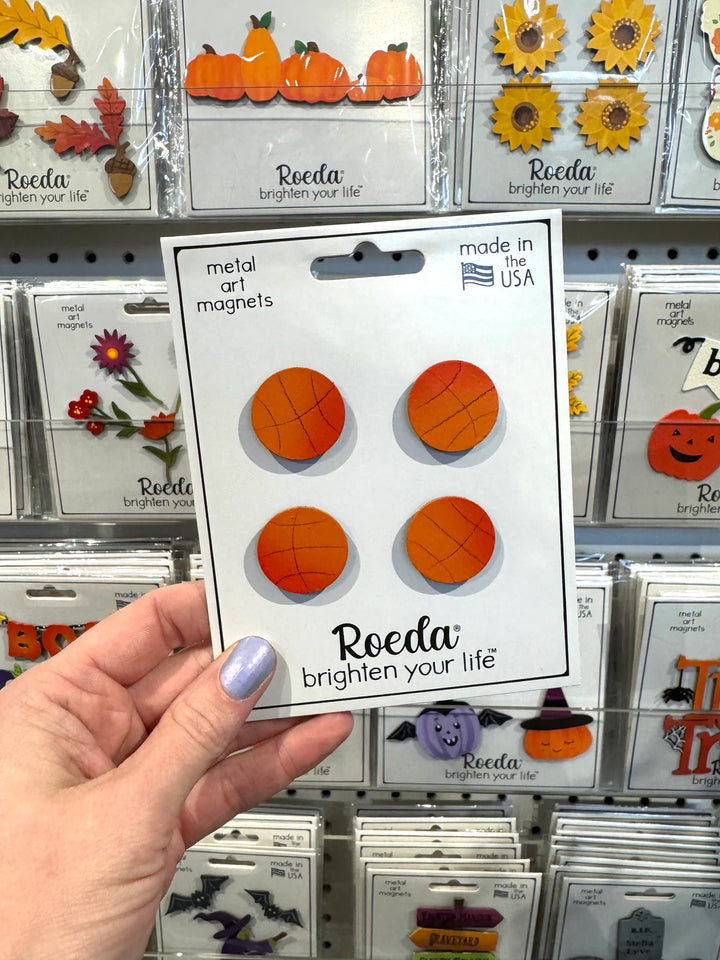 Basketball Magnets Set of 4 by Roeda (LIVE BOX: Ships in 3 Weeks)