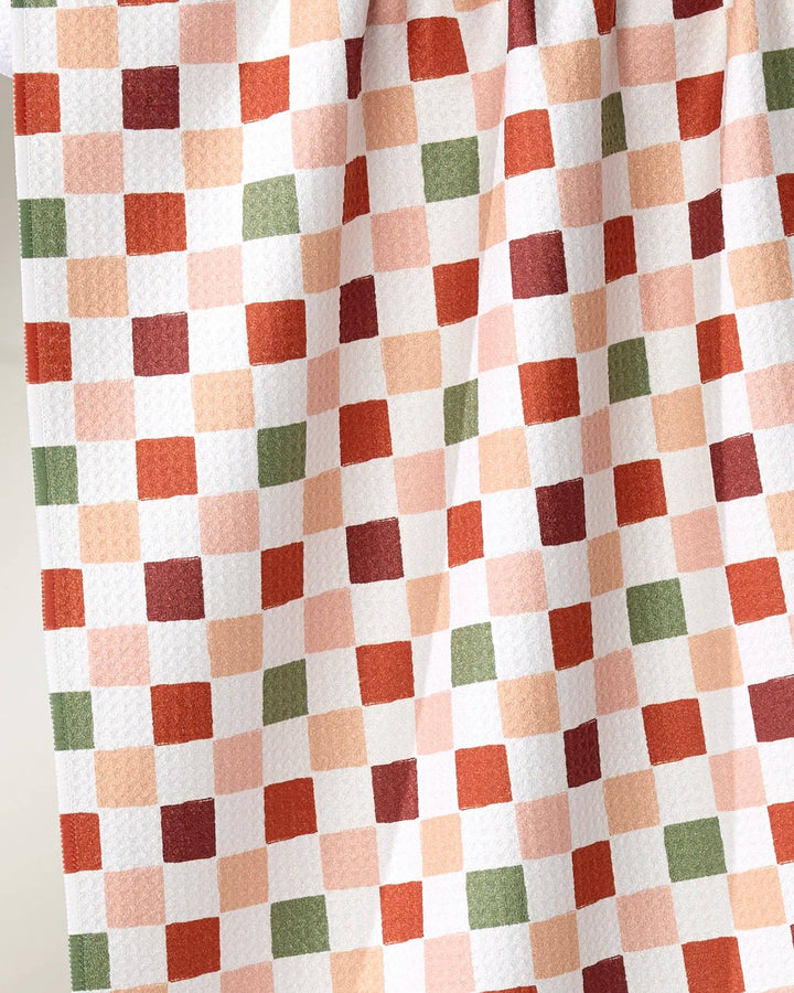 Cozy Check Tea Towel by Geometry