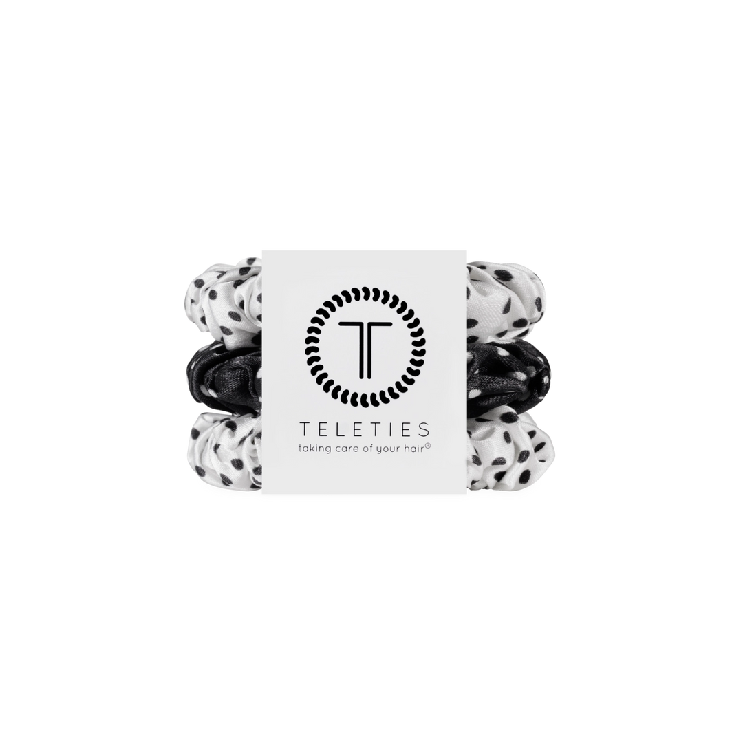 Teleties Silk Scrunchies - Small Band Pack of 3 - Polka Dot Party (Ships Next Week)