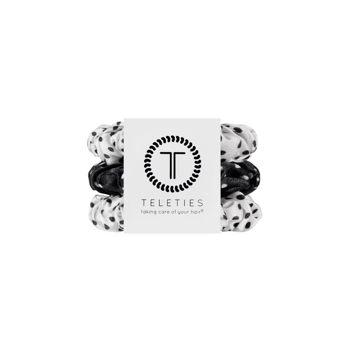 Teleties Silk Scrunchies - Small Band Pack of 3 - Polka Dot Party (Ships Next Week)