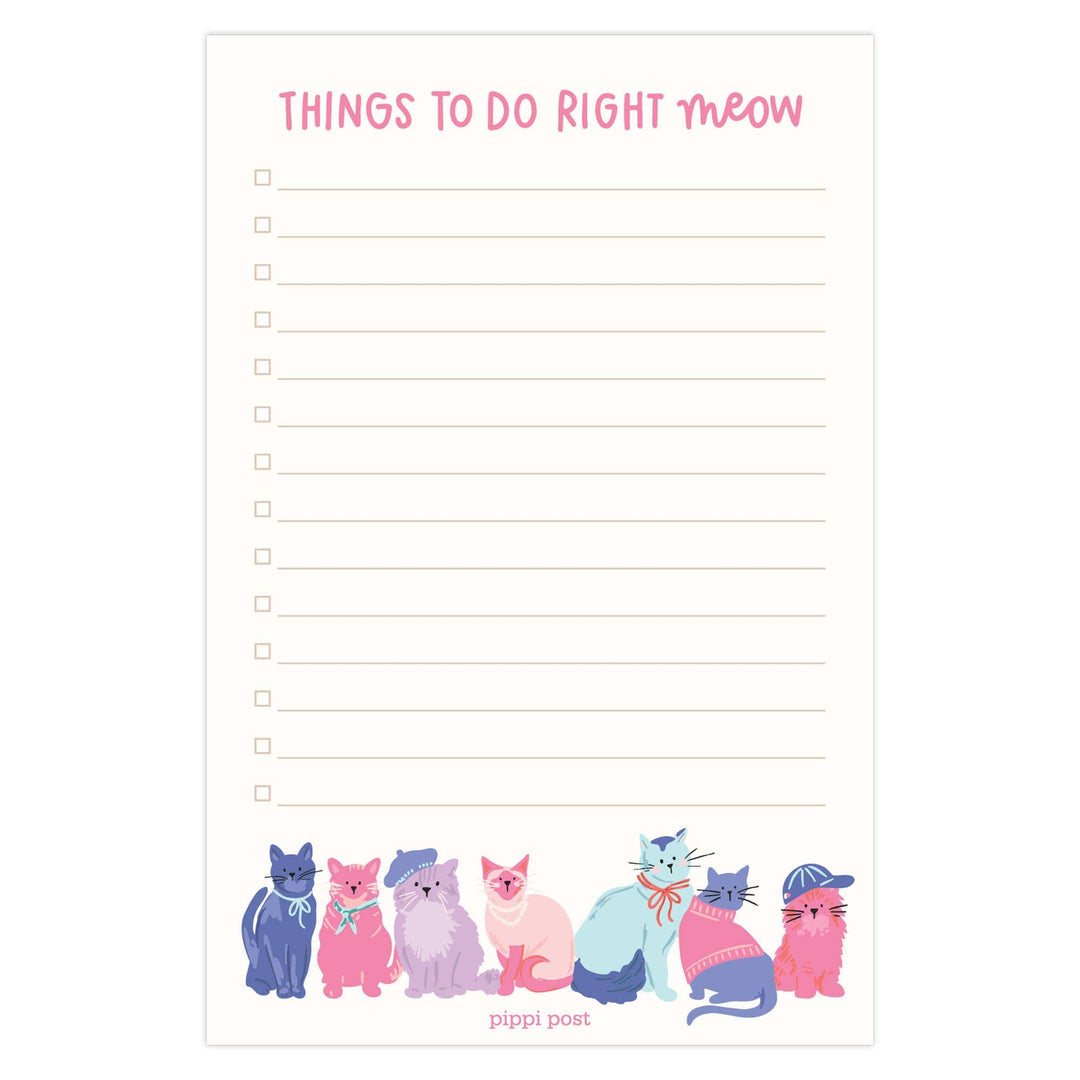 Things To Do Right Meow Cool Cats Notepad
