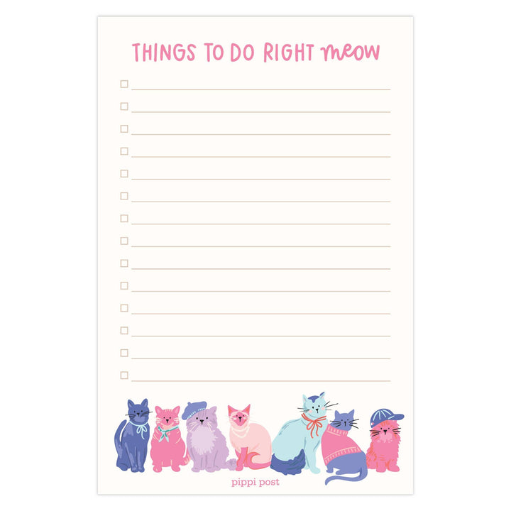 Things To Do Right Meow Cool Cats Notepad