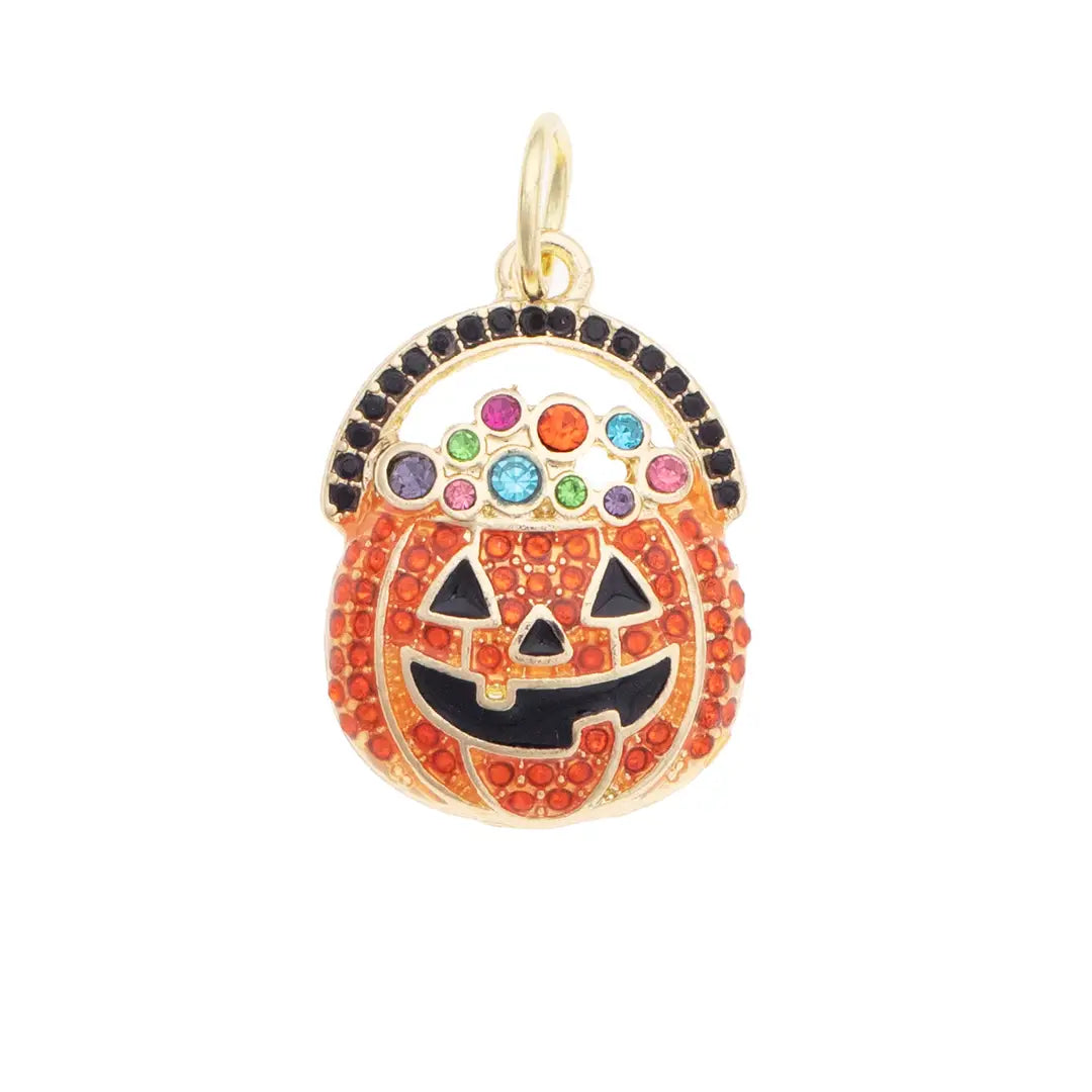 JUNE PREORDER: Bejeweled Jack-O'-Lantern Charm by Canvas (Ships in September)