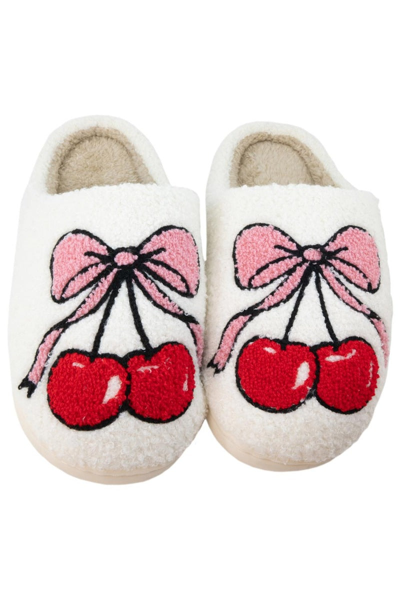 Cherry Bow Slippers Shoes  By Katydid