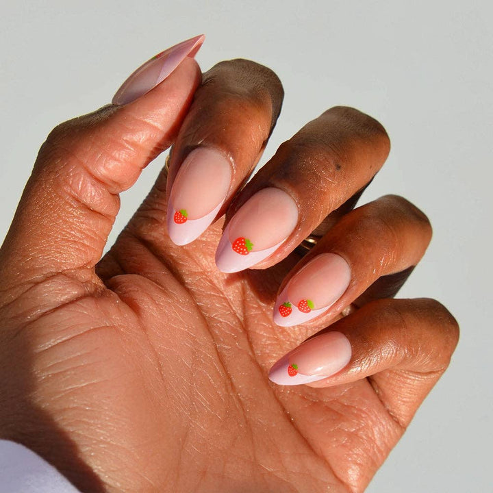 Strawberry Bits Short Almond Press-On Nails by Glamnetic