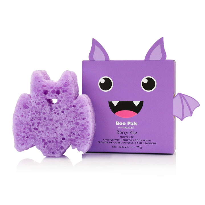 Boo Pals Halloween Bath Buffer - Berry Bite Bat