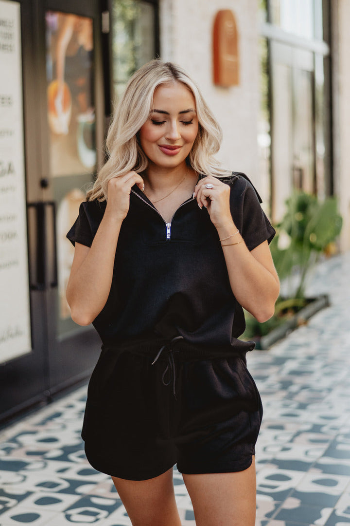 Black Scuba 2 Piece Set  By Katydid