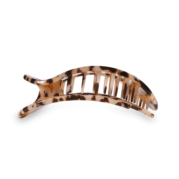 Large Teleties Flat Oval Clip - Blonde Tortoise