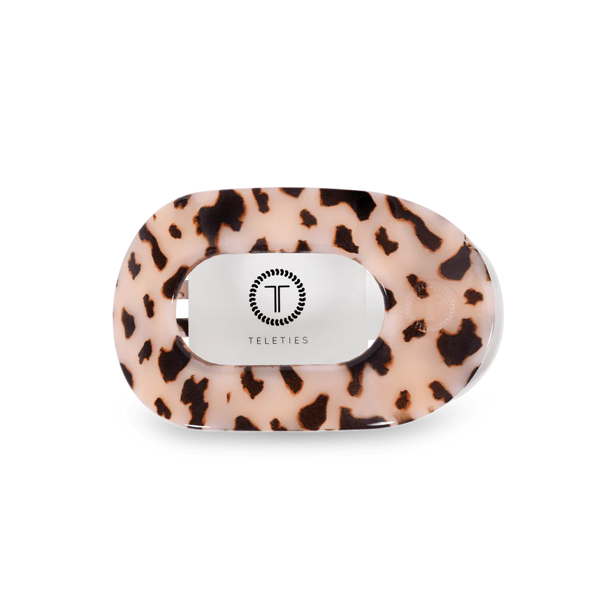 Medium Teleties Flat Oval Clip - Blonde Tortoise