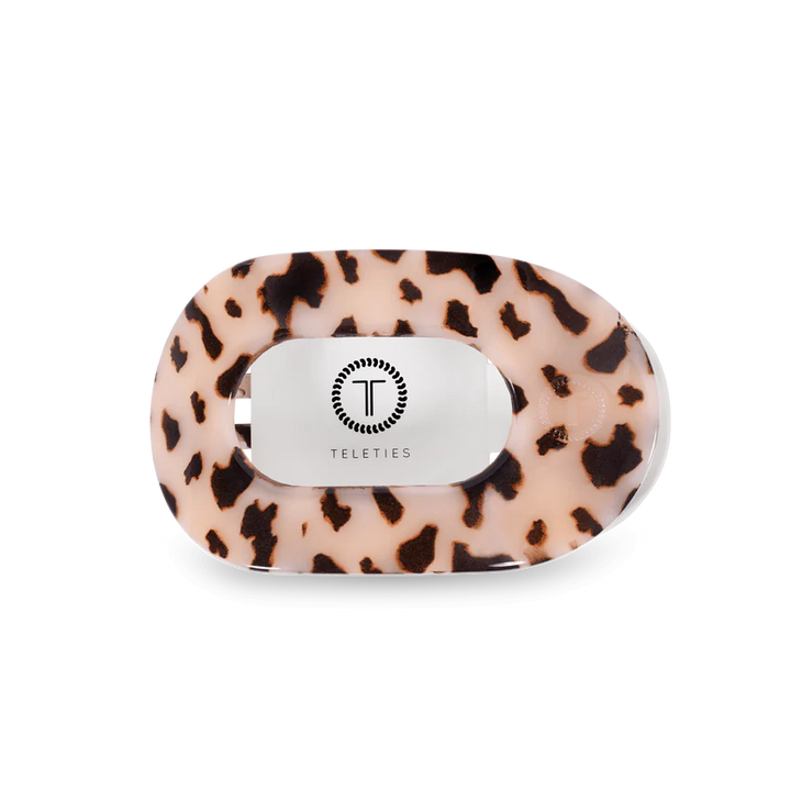Medium Teleties Flat Oval Clip - Blonde Tortoise