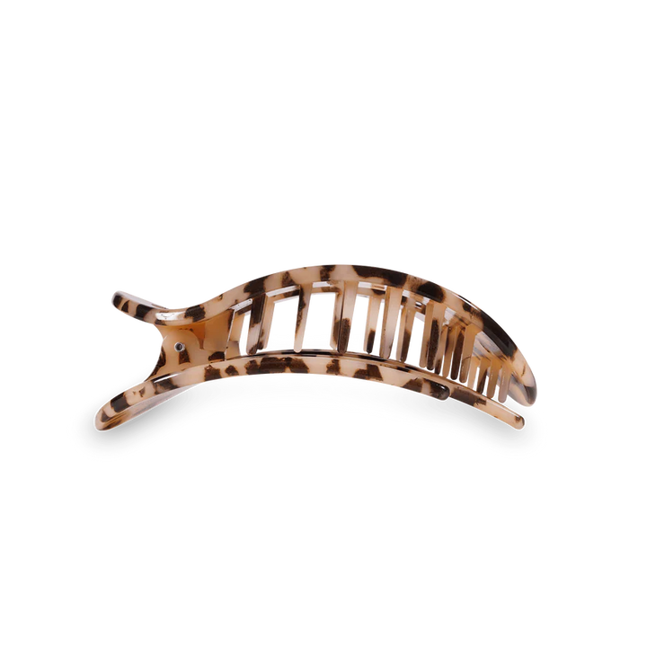 Medium Teleties Flat Oval Clip - Blonde Tortoise