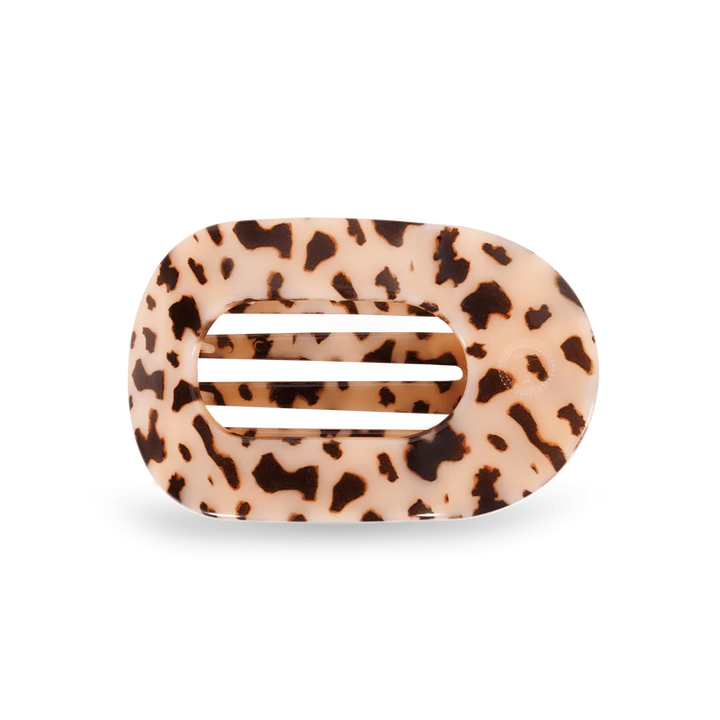 Medium Teleties Flat Oval Clip - Blonde Tortoise