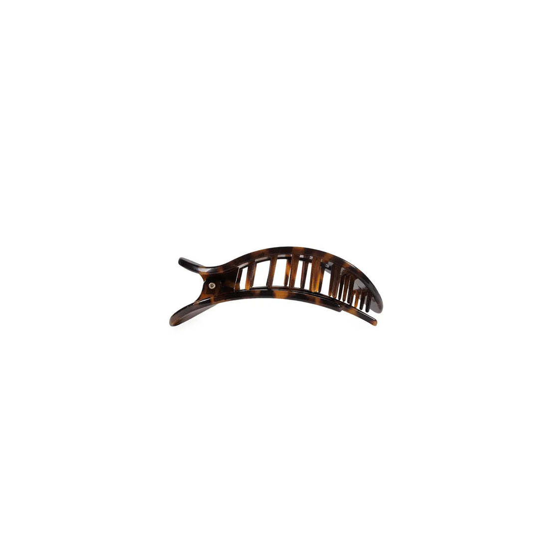 Tiny Teleties Flat Oval Clip - Tortoise