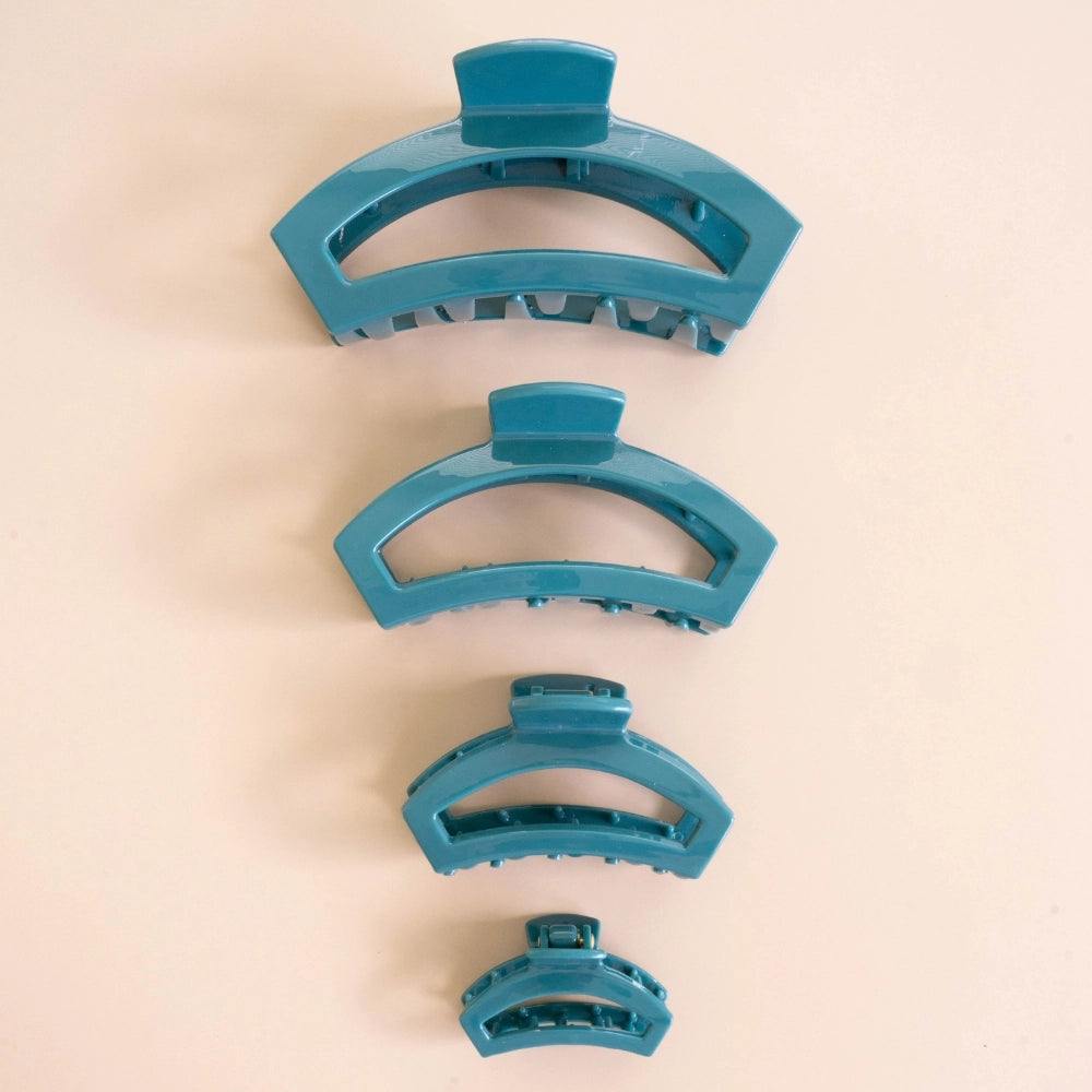 Tiny Teleties Open Claw Clip - Teal With It
