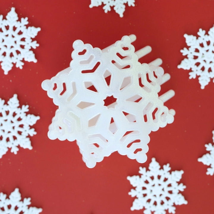 Teleties Flat Hair Clip - Glitter Snowflake