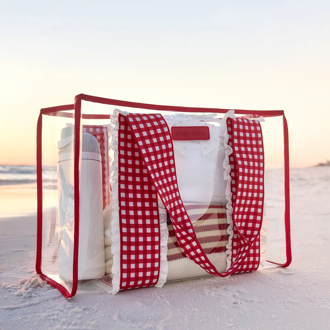 PREORDER: Jelly Tote & Phone Pouch - Cherry Gingham by Case-Mate (Ships in 2-3 Weeks)